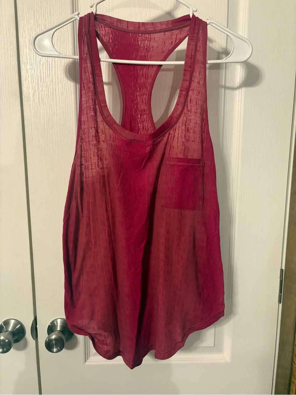 Women's LULULEMON Sheer Racerback Tank Top - pink
